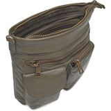 DEPECHE Cool crossbody taske i kvalitetslæder Cross over 049 Army Green