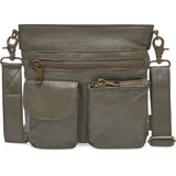 DEPECHE Cool crossbody taske i kvalitetslæder Cross over 049 Army Green