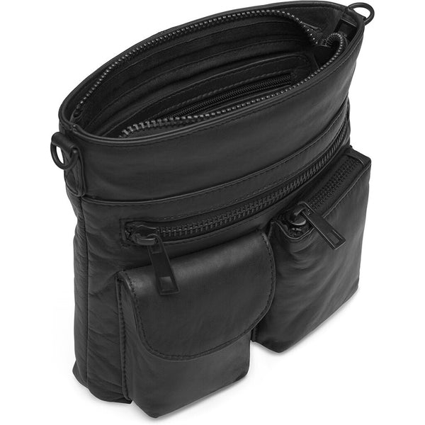 DEPECHE Cool crossbody taske i kvalitetslæder Cross over 226 Black / Black