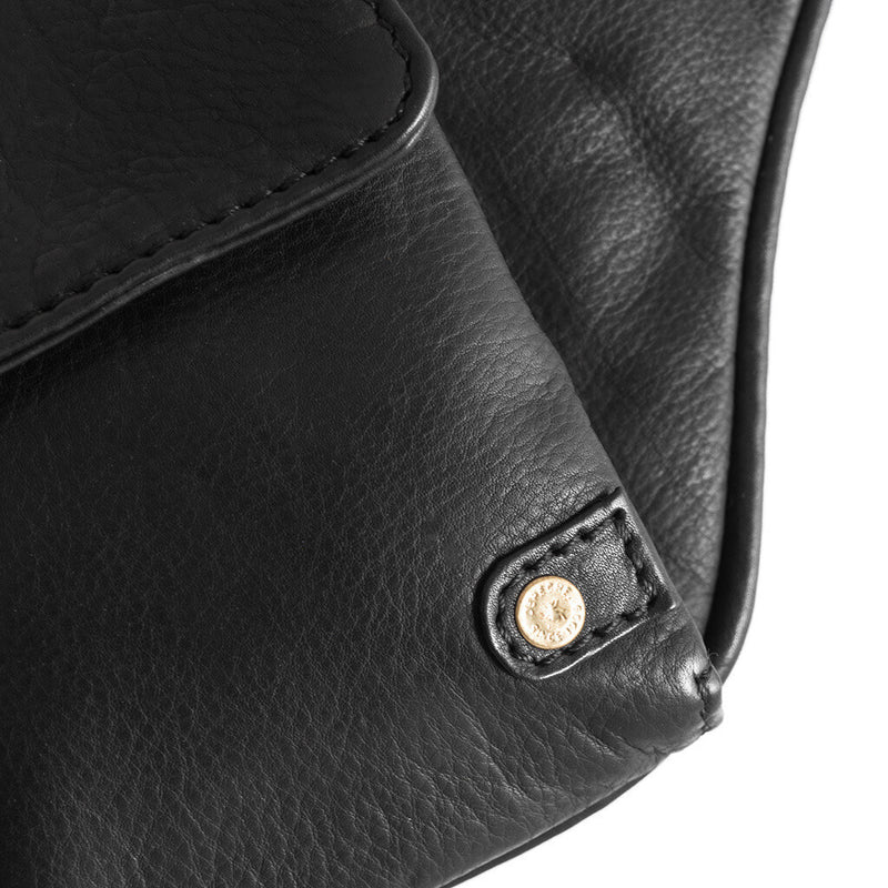 DEPECHE Cool læder bumbag med lomme detaljer Bumbag 099 Black (Nero)