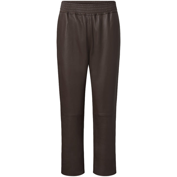 Depeche leather wear Cool loose fit Belle læderbukser i blød kvalitet Pants 008 Chocolate