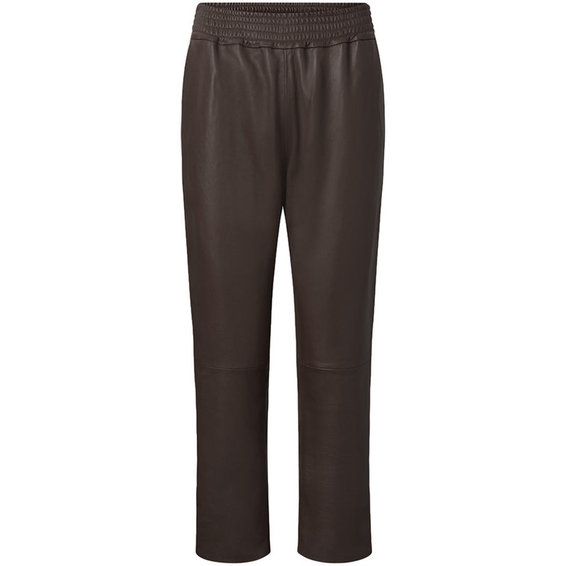 Depeche leather wear Cool loose fit Belle læderbukser i blød kvalitet Pants 008 Chocolate