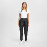 Depeche leather wear Cool loose fit Belle læderbukser i blød kvalitet Pants 099 Black (Nero)