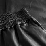 Depeche leather wear Cool loose fit Belle læderbukser i blød kvalitet Pants 099 Black (Nero)