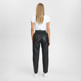 Depeche leather wear Cool loose fit Belle læderbukser i blød kvalitet Pants 099 Black (Nero)