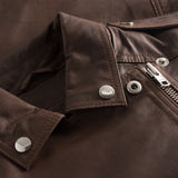 Depeche leather wear Cool og rå biker skindjakke i blød kvalitet Jackets 186 Cacao