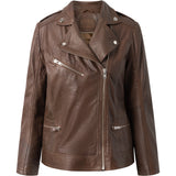 Depeche leather wear Cool og rå biker skindjakke i blød kvalitet Jackets 186 Cacao