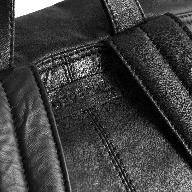 DEPECHE Cool rygsæk i blød skindkvalitet Backpack 099 Black (Nero)