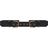 DEPECHE Cool talje læderbælte med rå detaljer Belts 099 Black (Nero)