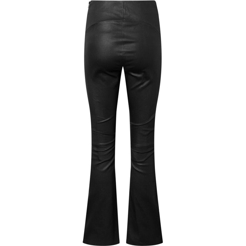 Depeche leather wear Corine flare læderbukser med stræk Pants 099 Black (Nero)