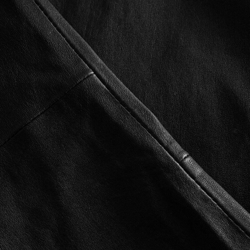 Depeche leather wear Corine flare læderbukser med stræk Pants 099 Black (Nero)
