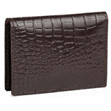 DEPECHE Croco kreditkortholder i kalveskind Purse / Credit card holder 265 Brown Croco