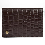 DEPECHE Croco kreditkortholder i kalveskind Purse / Credit card holder 265 Brown Croco