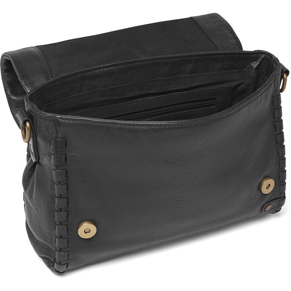 DEPECHE Crossbody taske dekoreret med fine kantsyninger Cross over 099 Black (Nero)
