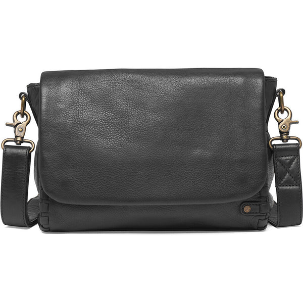 DEPECHE Crossbody taske dekoreret med fine kantsyninger Cross over 099 Black (Nero)