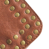 DEPECHE Crossbody taske dekoreret med nitter Cross over 005 Vintage cognac