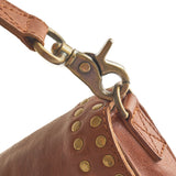 DEPECHE Crossbody taske dekoreret med nitter Cross over 005 Vintage cognac
