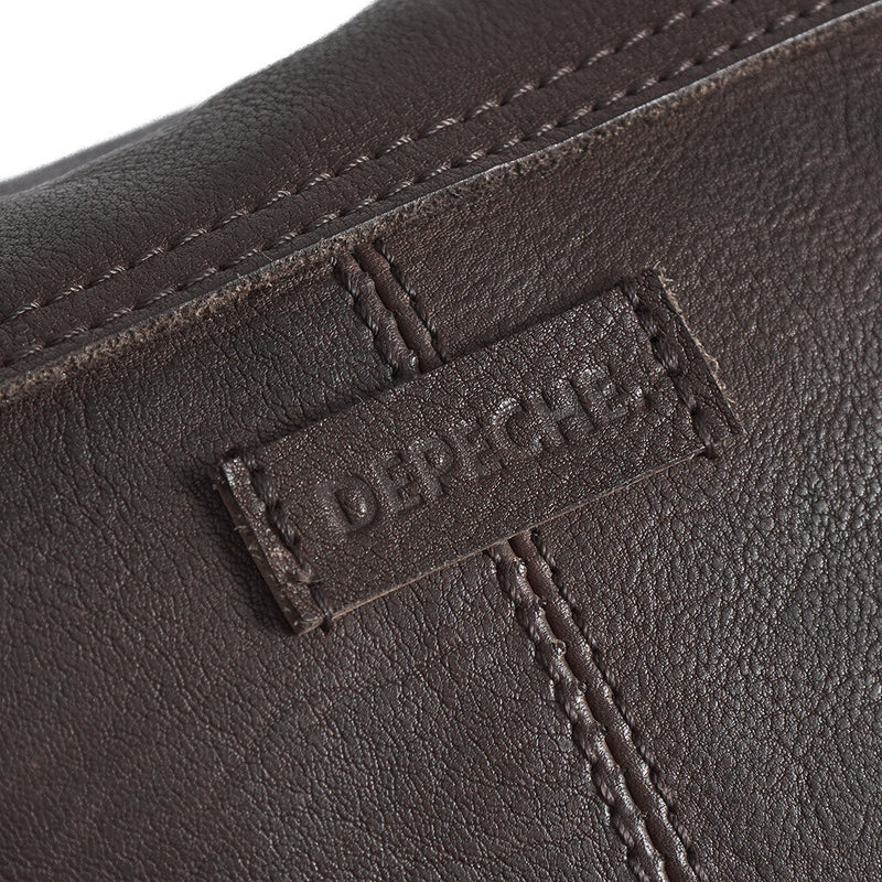 DEPECHE Crossbody taske dekoreret med nitter Cross over 248 Vintage Brown