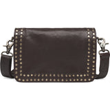 DEPECHE Crossbody taske dekoreret med nitter Cross over 248 Vintage Brown