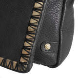 DEPECHE Crossbody taske med broderi Cross over 099 Black (Nero)