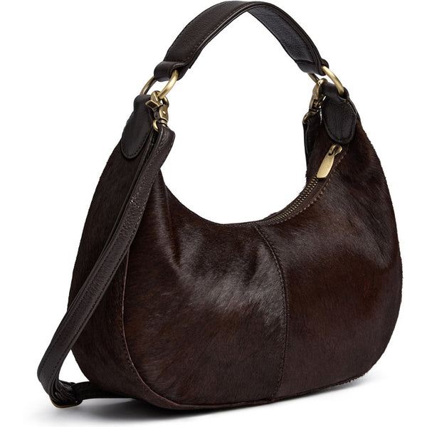 DEPECHE Crossover i hair-on kalveskind Cross over 161 Dark brown