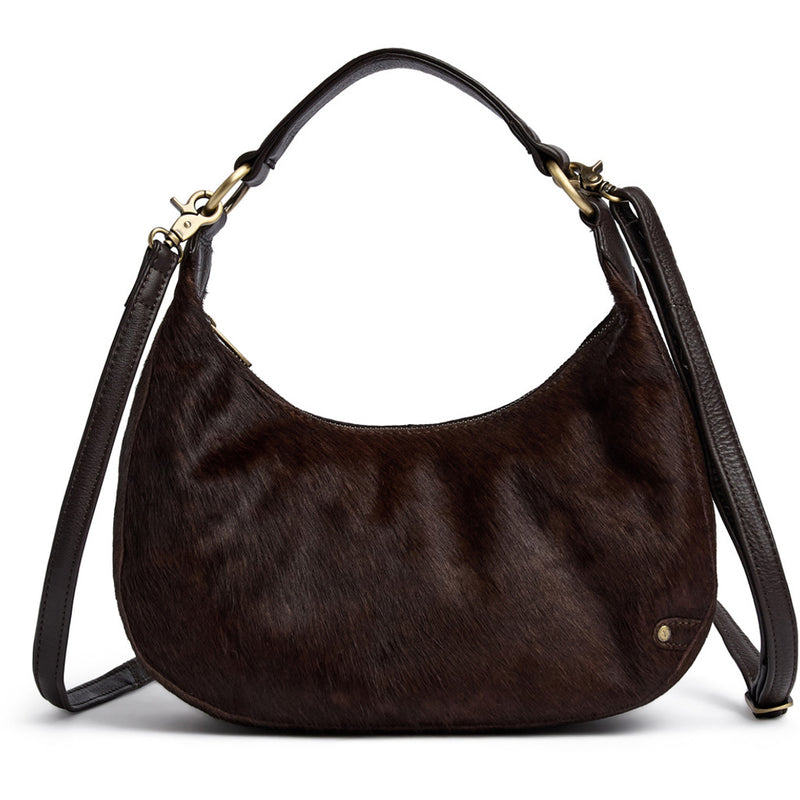 DEPECHE Crossover i hair-on kalveskind Cross over 161 Dark brown