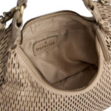 DEPECHE Crossover skindtaske med perforeret mønster Cross over 177 Cream