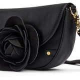 DEPECHE Crossover taske i kalveskind med rose Cross over