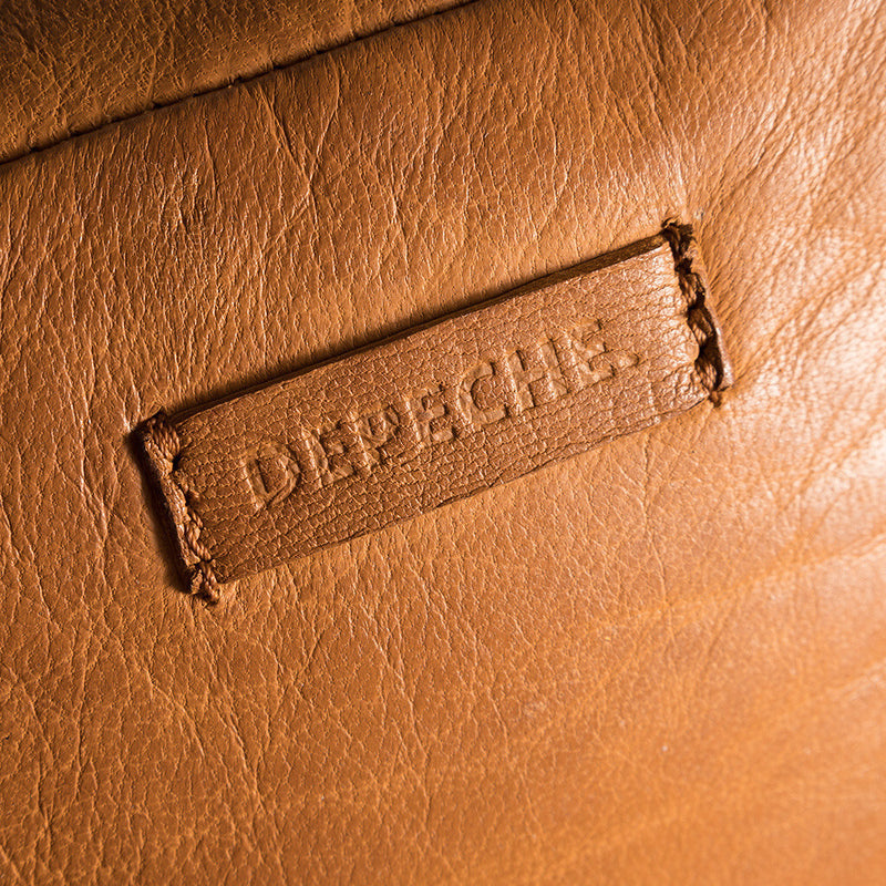 DEPECHE Crossover taske i kraftig og lækker læderkvalitet Cross over 014 Cognac