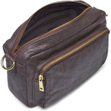 DEPECHE Crossover taske med front lomme Cross over 161 Dark brown