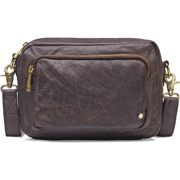 DEPECHE Crossover taske med front lomme Cross over 161 Dark brown