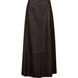 Depeche leather wear Dariana lang skindnederdel Skirt 015 Brown