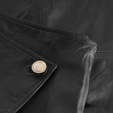 Depeche leather wear Deah a-snit skindnederdel Skirts 099 Black (Nero)