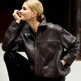 Depeche leather wear Debbie Bomber Jakke Jacket 008 Chocolate