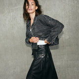 Depeche leather wear Drea A-formet nederdel (RW) Skirts 099 Black (Nero)