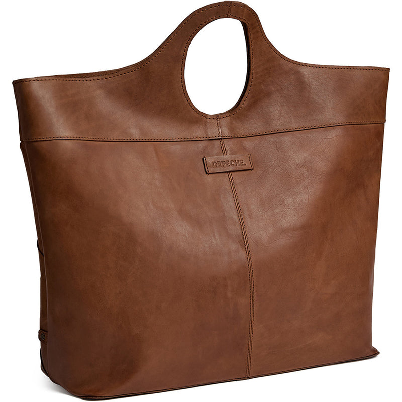 DEPECHE Eksklusiv håndflettet shopper Shopper 294 Soft Cognac