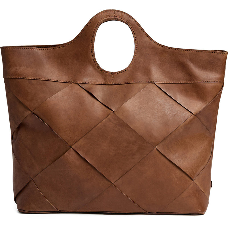 DEPECHE Eksklusiv håndflettet shopper Shopper 294 Soft Cognac