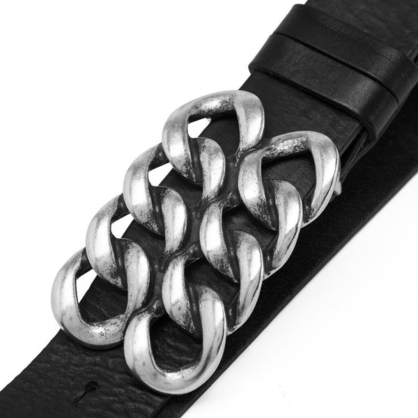 DEPECHE Eksklusivt læderbælte Belts 099 Black (Nero)