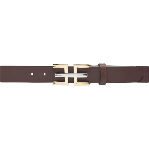 DEPECHE Eksklusivt læderbælte med smukt spænde Belts 161 Dark brown