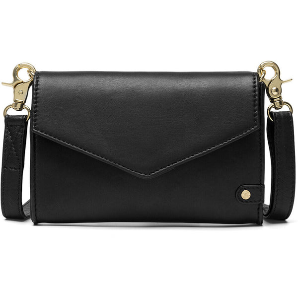 DEPECHE Elegant og smuk læder clutch Small bag / Clutch 190 Black / Gold