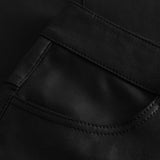 Depeche leather wear Elegant underknee Evi pencil lædernederdel Skirts 099 Black (Nero)