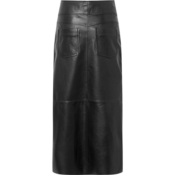 Depeche leather wear Elina underknee pencil lædernederdel Skirts 099 Black (Nero)