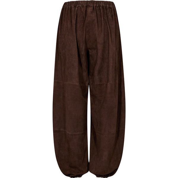 Depeche leather wear Ella ballon bukser i blødt ruskind Pants 067 Dusty brown