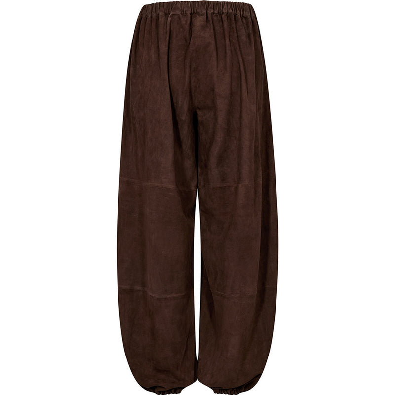 Depeche leather wear Ella ballon bukser i blødt ruskind Pants 067 Dusty brown