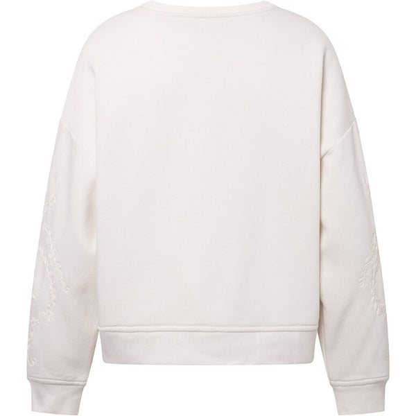 Depeche Clothing Emily sweatshirt med broderi Blouse 230 Off White