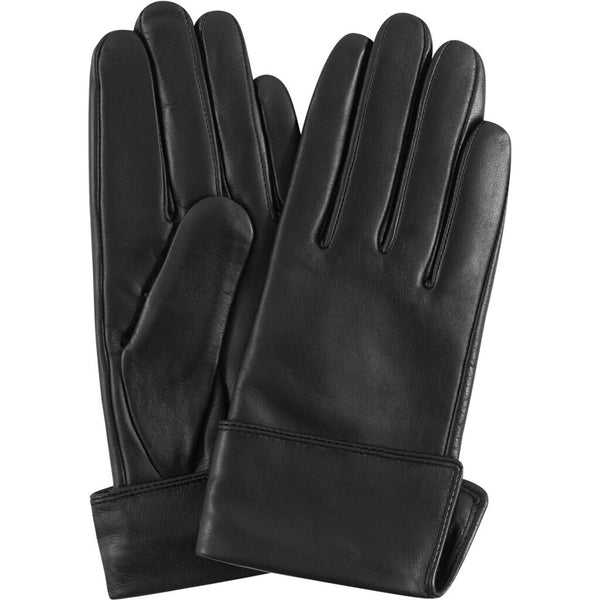 DEPECHE Enkle og klassiske læderhandsker Gloves 099 Black (Nero)