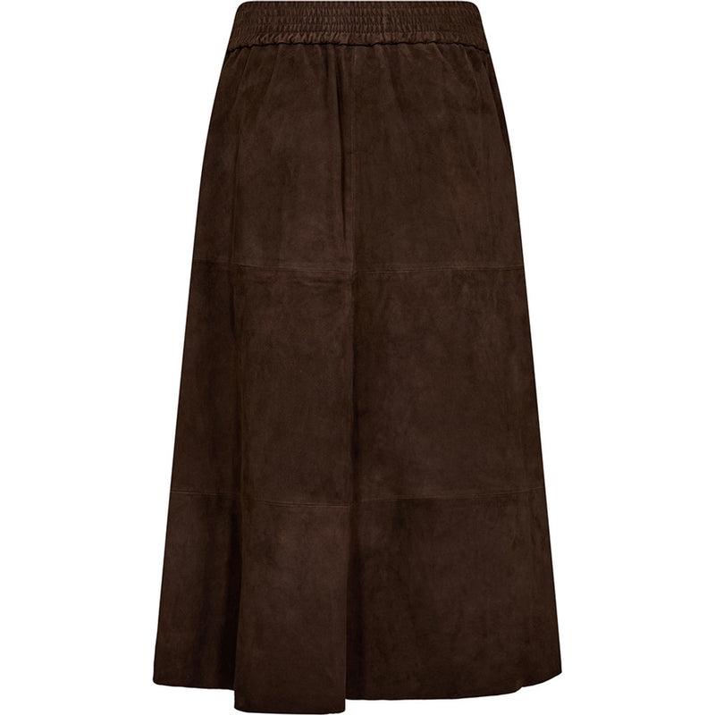 Depeche leather wear Evelyn ruskindsnederdel Skirts 067 Dusty brown