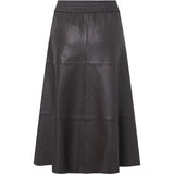 Depeche leather wear Everlyn skindnederdel med elastik i taljen Skirts 008 Chocolate