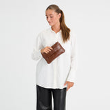 DEPECHE Fashion Favourites croco clutch i skind Clutch 326 Cognac Croco