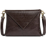 DEPECHE Fashion Favourites croco clutch i skind Clutch 265 Brown Croco